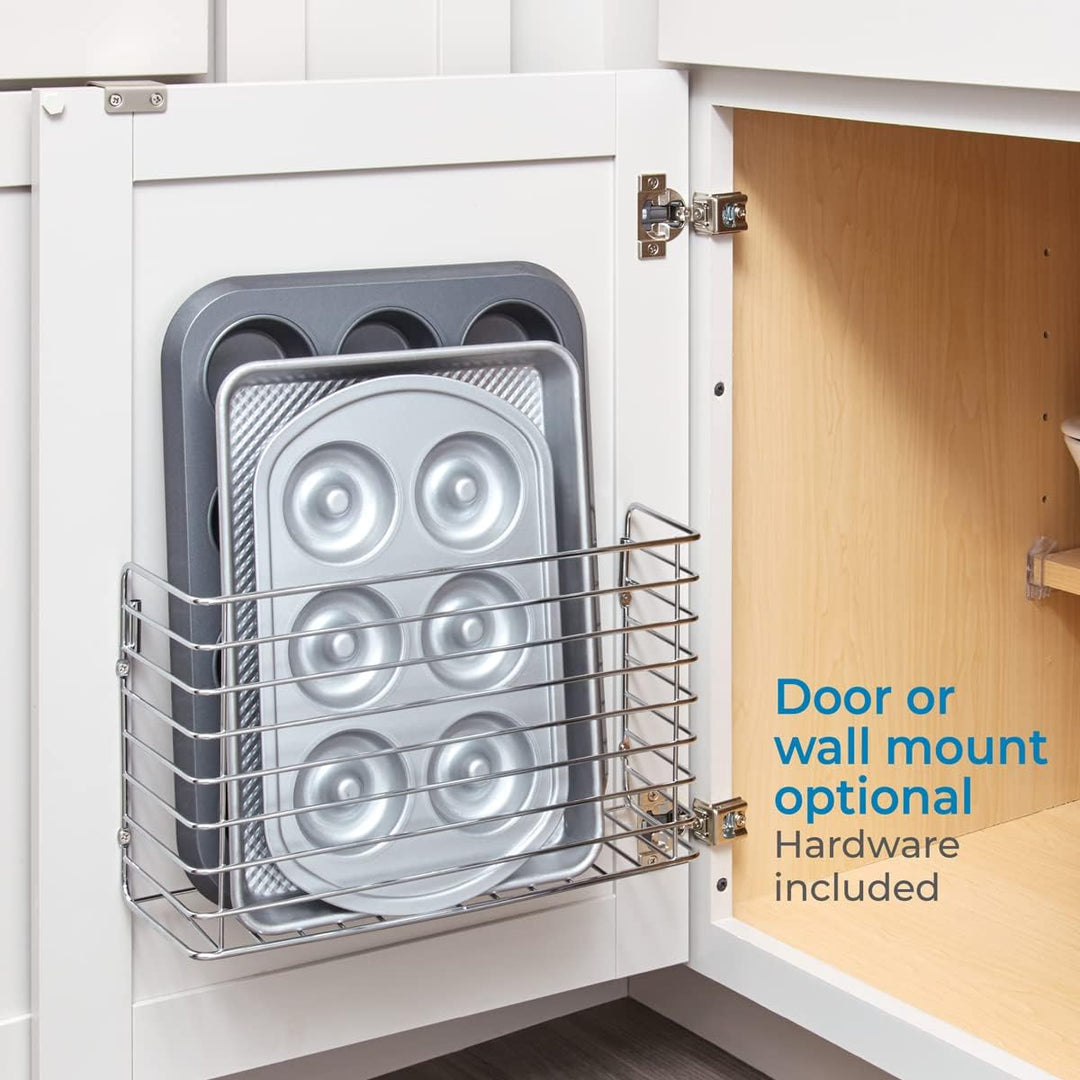 iDesign 48810EU Classico Aufbewahrungskorb zum Hängen über den Küchenschrank für Schneidebretter, Ba