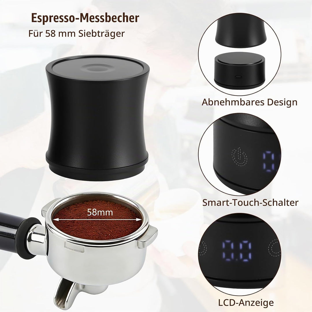 Mini-Kaffeewaage mit Timer, Wiederaufladbare Espressowaage, Präzise Waage für Espresso und Pour-Over