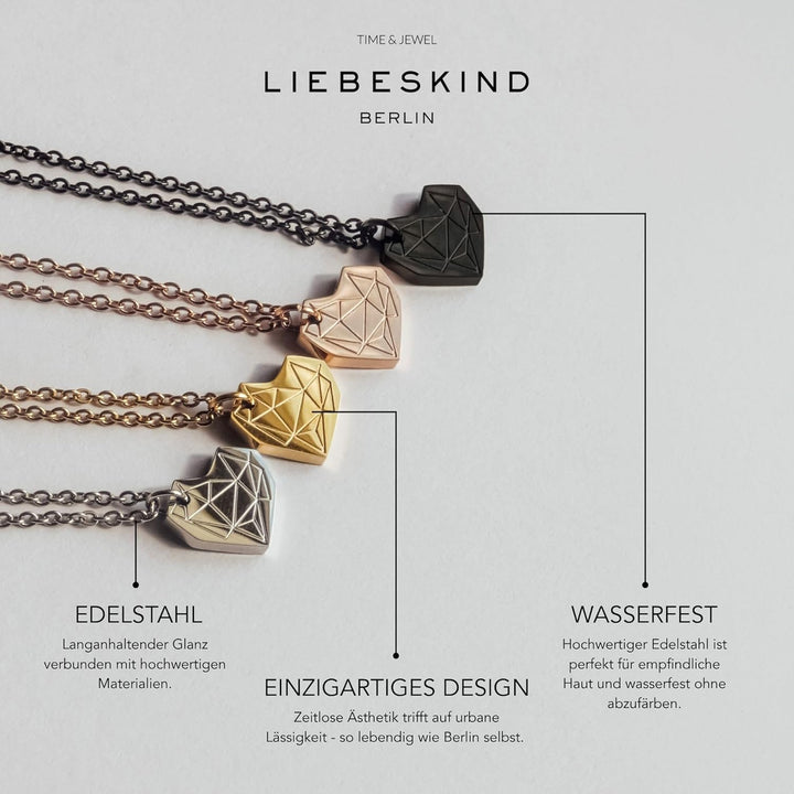 LIEBESKIND BERLIN Damen-Collier Edelstahl Silber Single, Silber Single