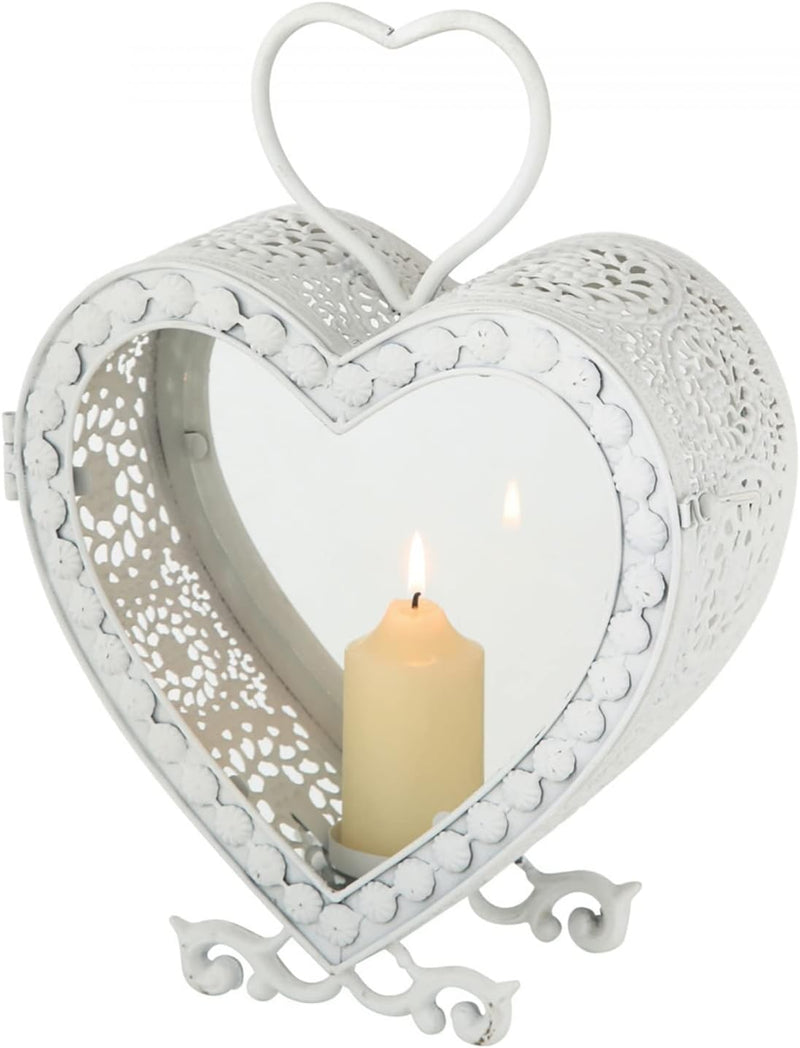 Laterne aus Eisen in Herzform mit Gravur zur Hochzeit - Hochzeitslaterne - Eisenlaterne - Herzlatern