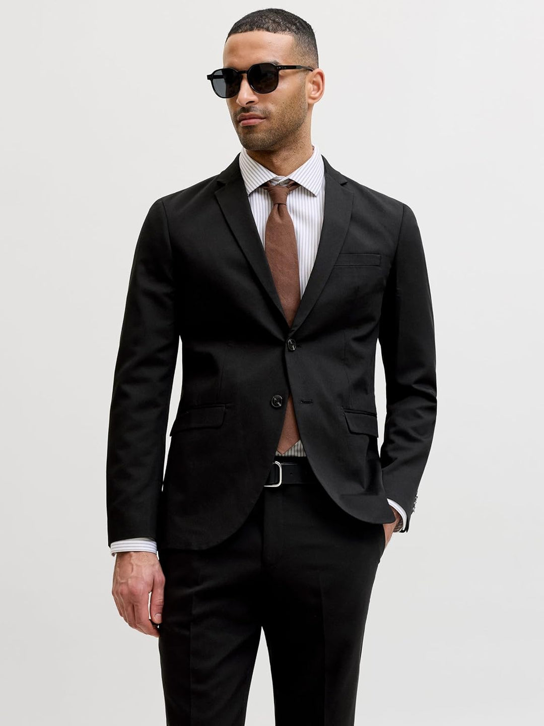 JACK & JONES Male Einreihiger Blazer JPRFRANCO Super Slim Fit Blazer 46 Schwarz, 46 Schwarz
