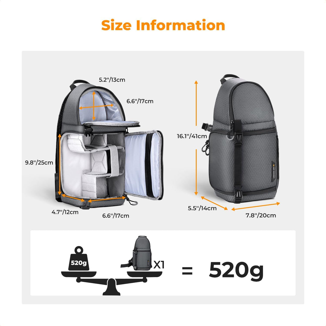K&amp;F CONCEPT Kamera-Umhängetasche, Wasserdichte Kameratasche, Fotografie tägliche Reise Camera Bag,Ta