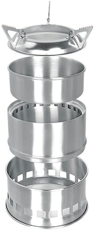 Highlander holzbeheizter Ofen Cabar 14 x 8 cm Stahl silber 2-teilig