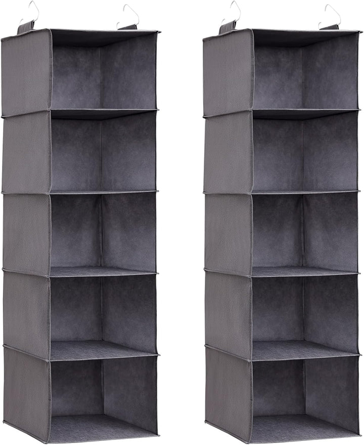 Lifewit 2 Stück Hängeregal, Schrank Organizer, Hängesystem Kleiderschrank, Hängeaufbewahrung aus Sto