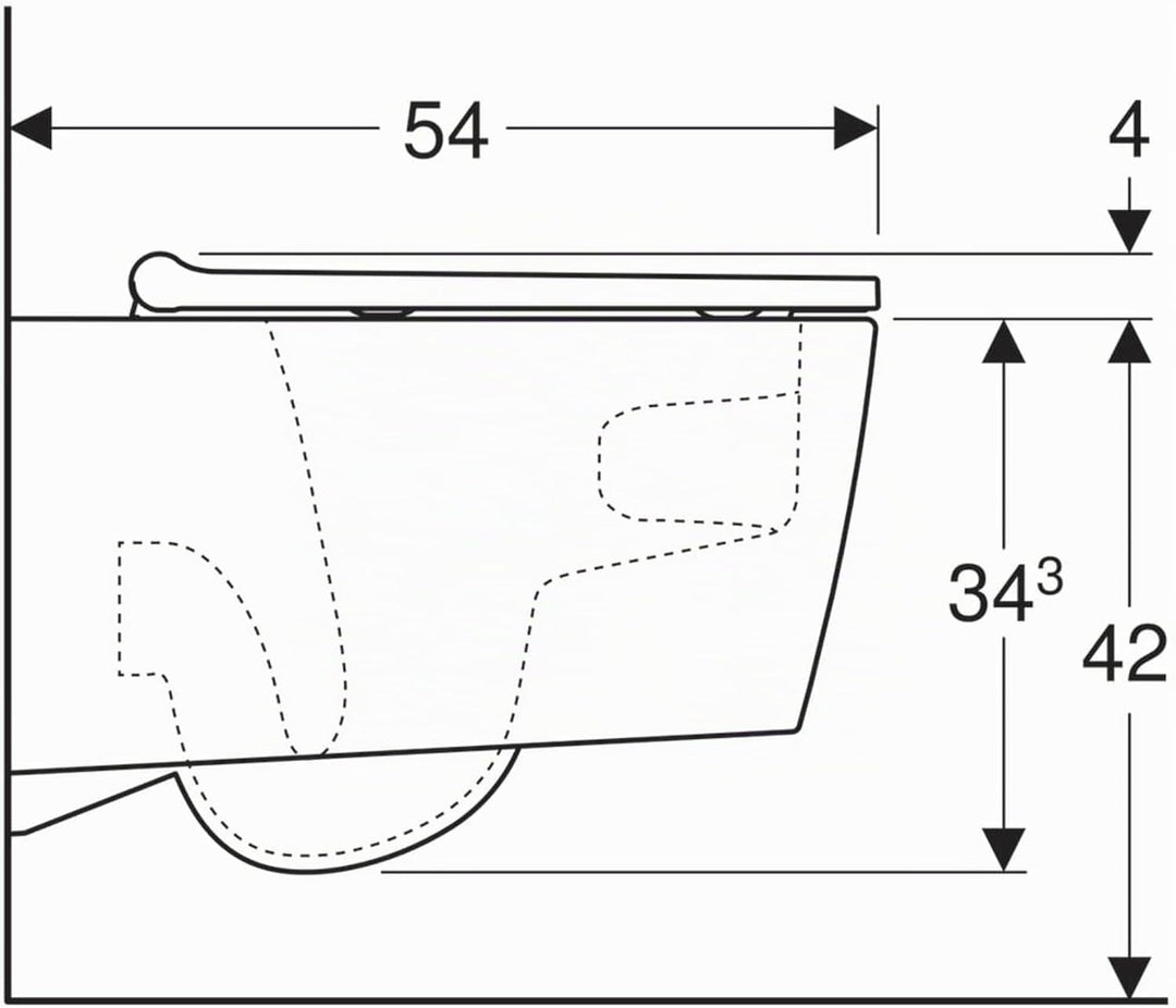 Geberit One Wand-WC 37x54x34,3 cm Weiss