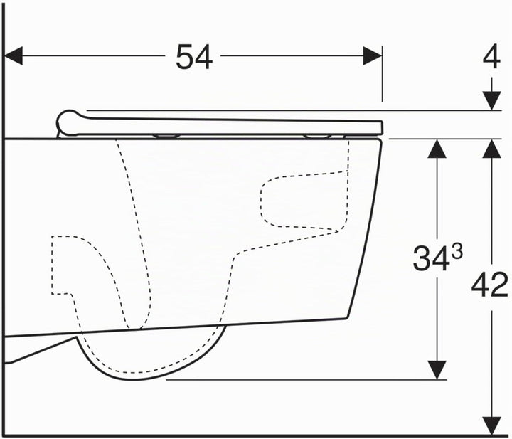 Geberit One Wand-WC 37x54x34,3 cm Weiss