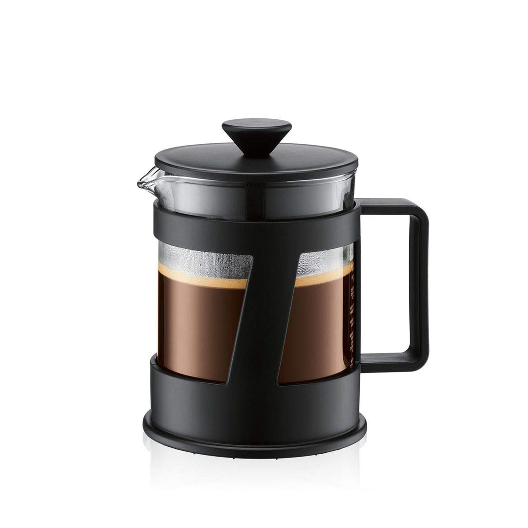 Bodum CREMA Kaffeebereiter (French Press System, Permanent Edelstahl-Filter, Sicherheits-Deckel, 0,5