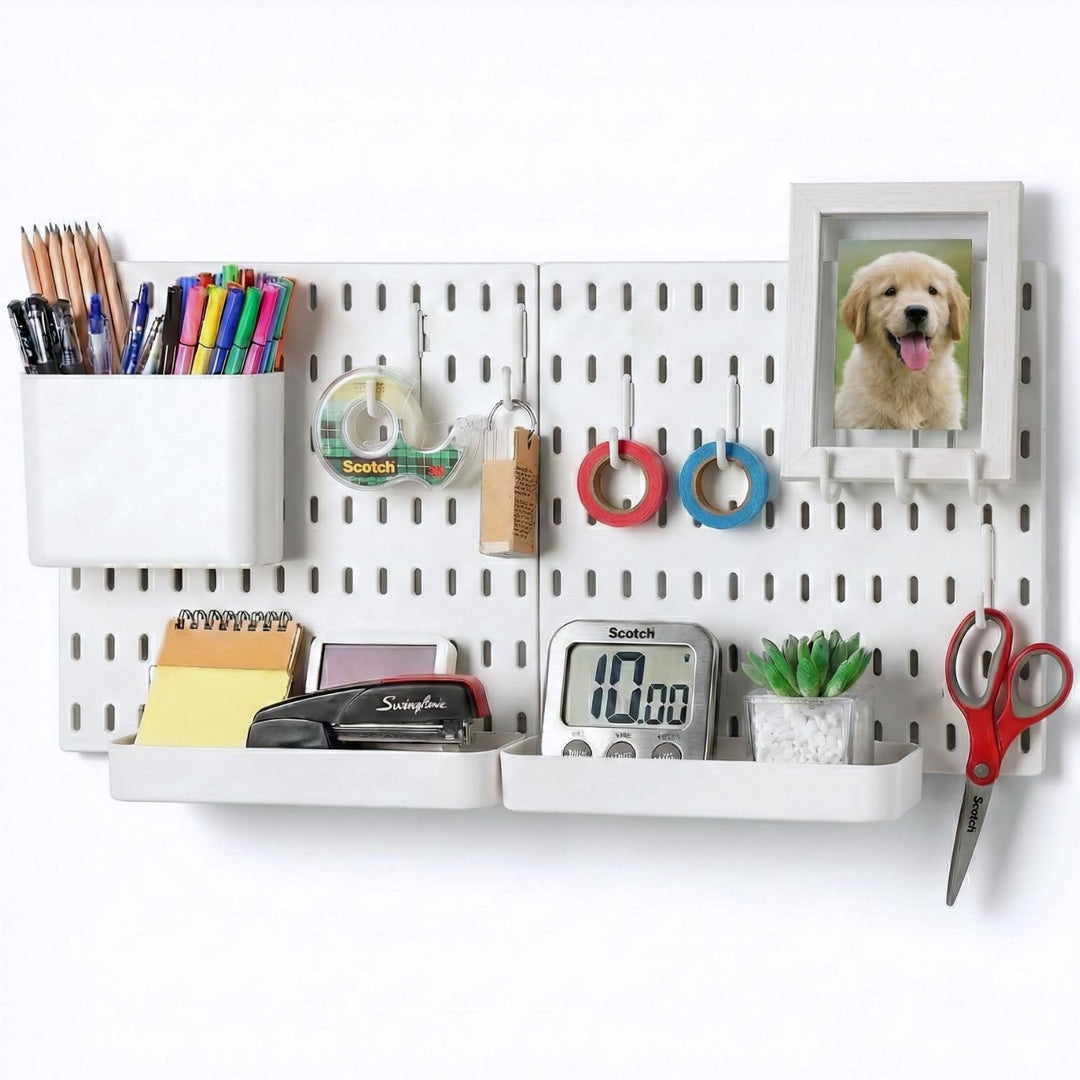 Keepo Stecktafel-Kombinationsset, Stecktafeln und Zubehör, modular zum Aufhängen für Wand-Organizer,