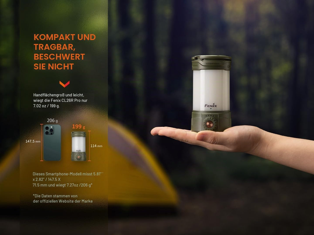FENIX CL26R Pro LED Campingleuchte mit USB Anschluss White Marble