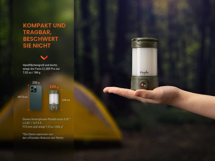 FENIX CL26R Pro LED Campingleuchte mit USB Anschluss White Marble