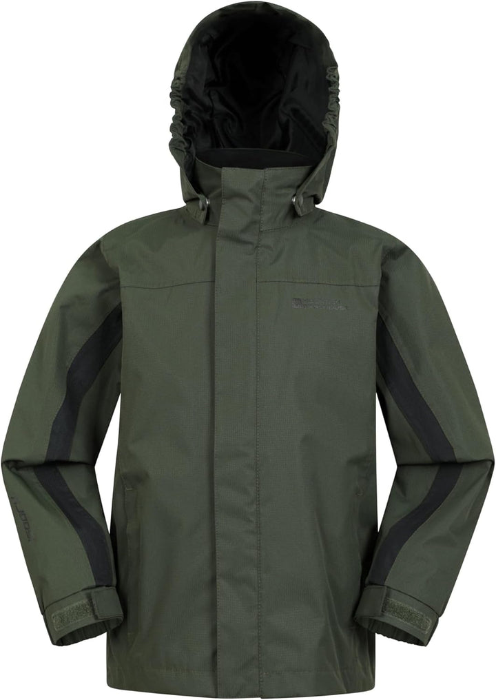 Mountain Warehouse Samson Jacke für Kinder - Regenjacke mit getapten Nähten, verstellbare Bündchen,