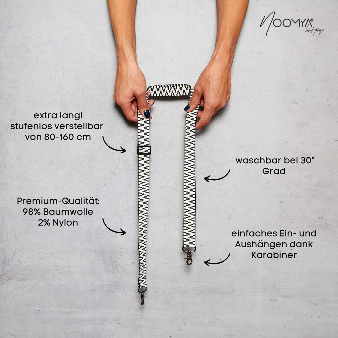 NOOMYA® Premium Fashion Handykette | Set Handyhülle iPhone 15 MAGSAFE & Handyband Midnight Star | Ha