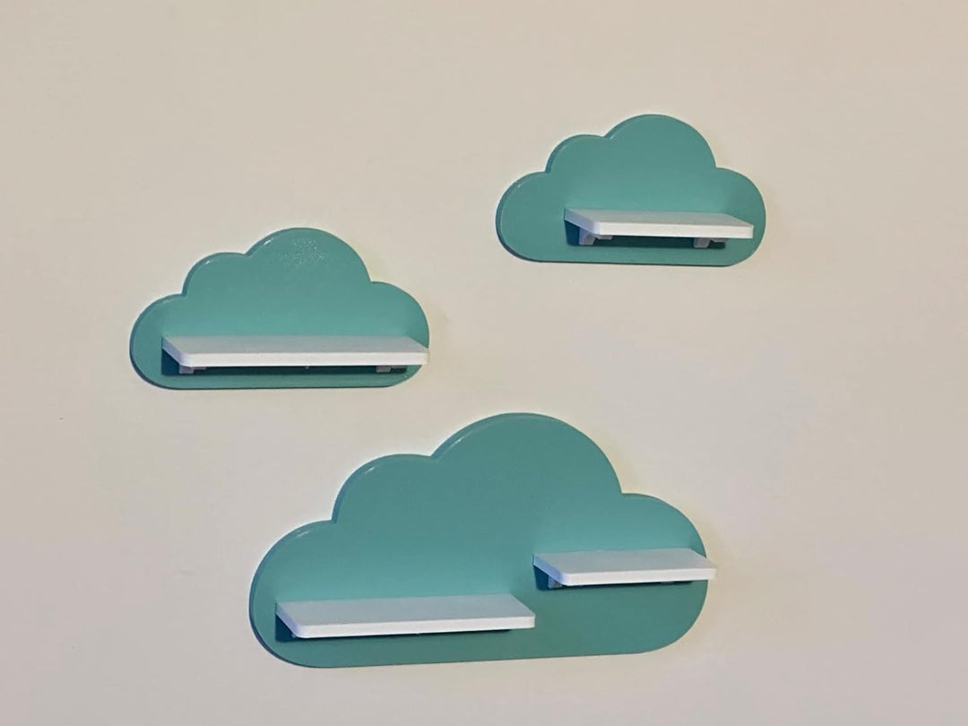 3er Wolken-Set passend/Kompatibel für die Toniebox Toniefiguren (Lichtgrün/Türkis), Lichtgrün/Türkis