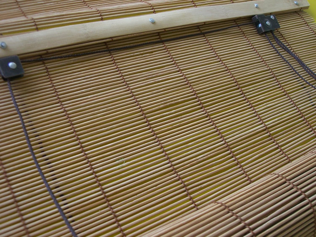 Bambusrollo Bambus Raffrollo Natur Breite 60-140cm Länge 160 und 240cm Seitenzug Fenster Tür Rollos
