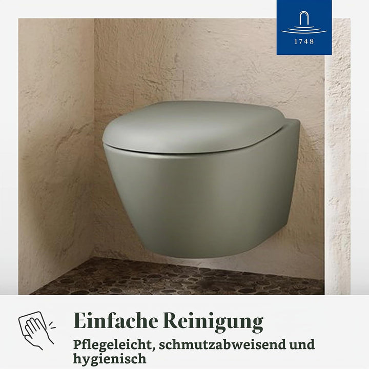 Villeroy &amp; Boch Antao WC-Sitz - Toilettendeckel mit Absenkautomatik - Abnehmbarer, bruchsicherer Toi