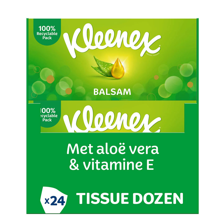 Kleenex Balsam Taschentücher - 1536 Taschentücher - 24 Stück - Vorteilspack