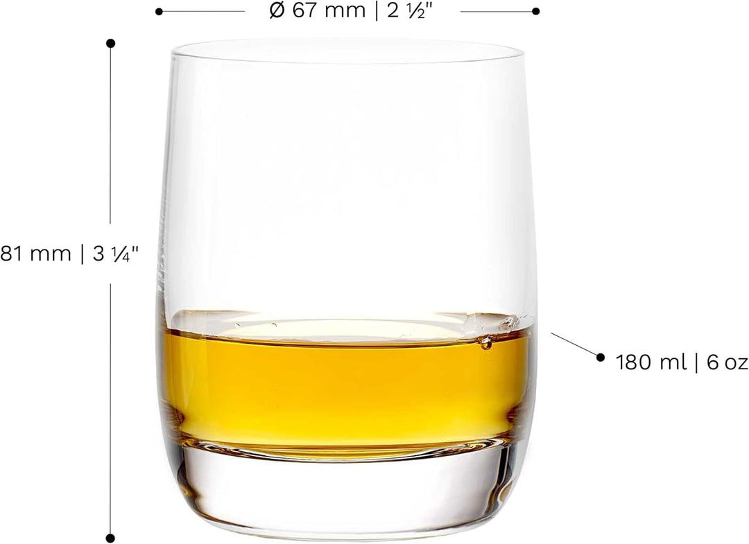 Stölzle Lausitz Weinland Whiskygläser 6er-Set I 190ml Whisky Tumbler in zeitlosem Design I Spülmasch
