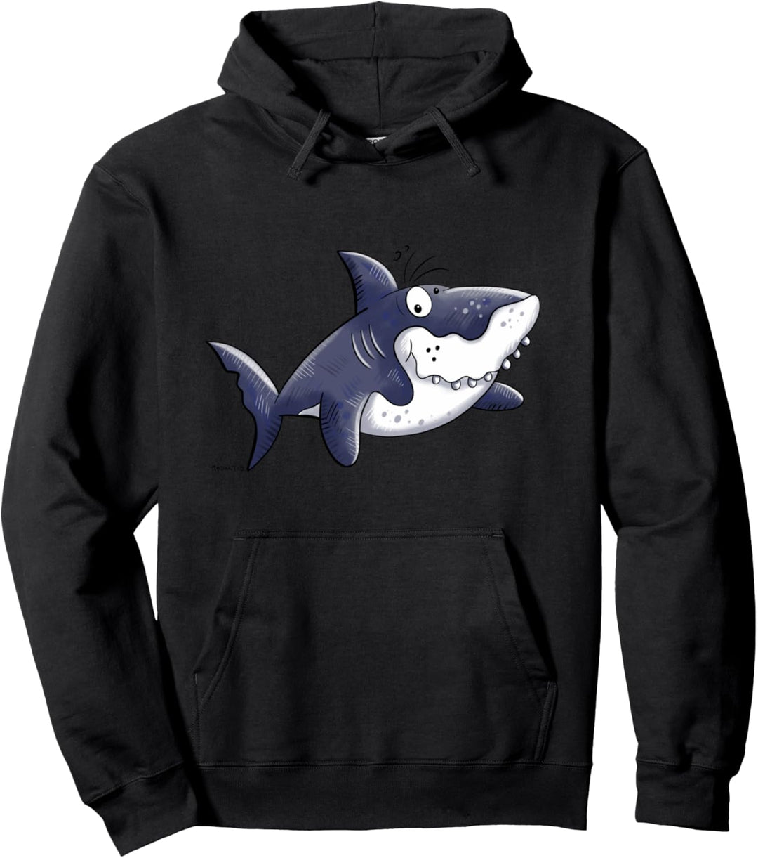 Happy Hai I Haifisch Comic I Meerestiere I Raubfisch Pullover Hoodie