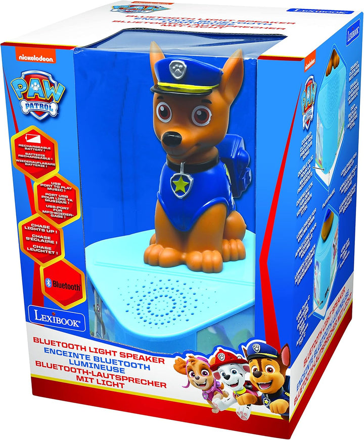 Lexibook BTD80PA PAW Patrol-Lautsprecher, Leuchtfigur, Bluetooth 5,0, Anschluss/USB Typ C, Paw Patro