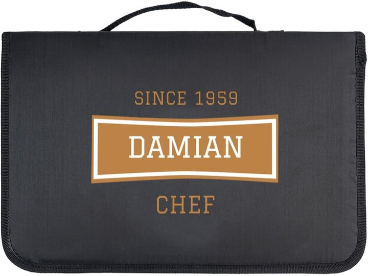 Wanapix | Personalisiertes BBQ-Set | Enthält 6 Ubehörteile (2 Messer, Schärfer, Tranchiermesser,Zang