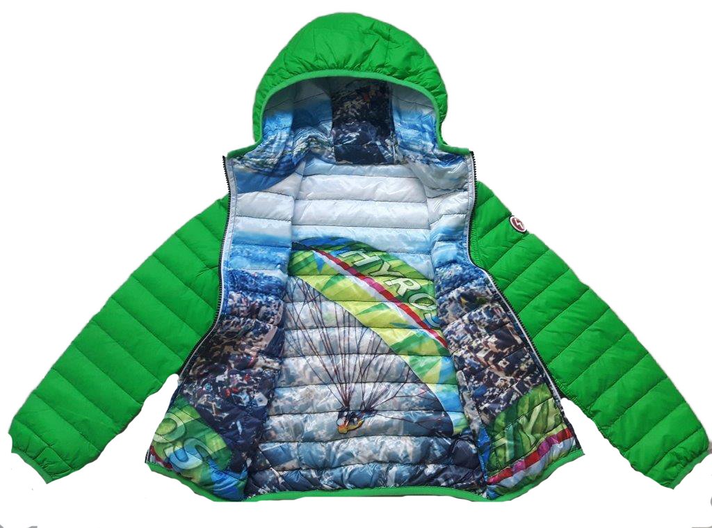 Hyros Daunen Wende Jacke für Jungen, grün, Gr. 5