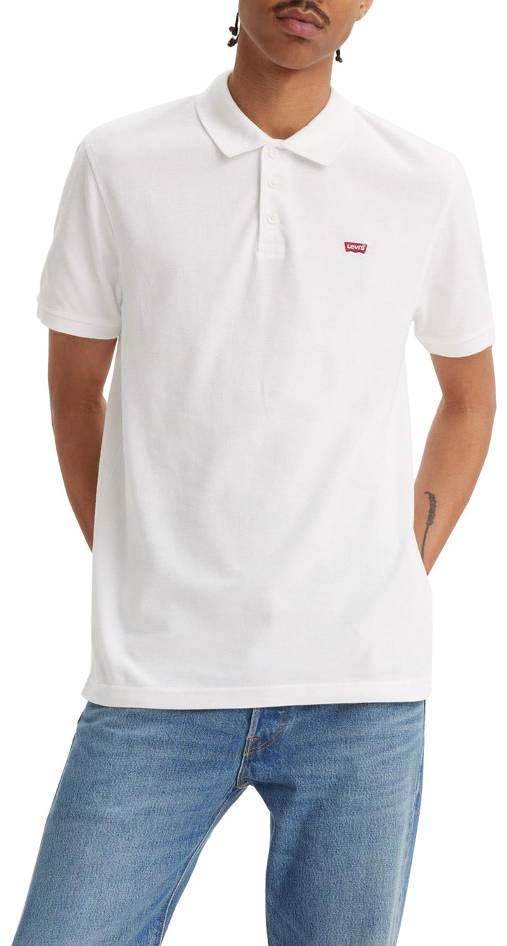Levi's Herren Housemark Polo Chesthit Logo T-Shirt XL Weiss (White +), XL Weiss (White +)