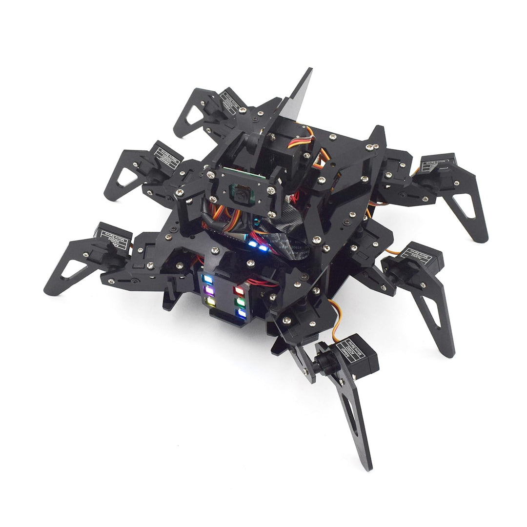 Adeept RaspClaws Hexapod Spider Robot Kit für Raspberry Pi 4/3 Modell B+/B, STEAM Crawling Robot, Op