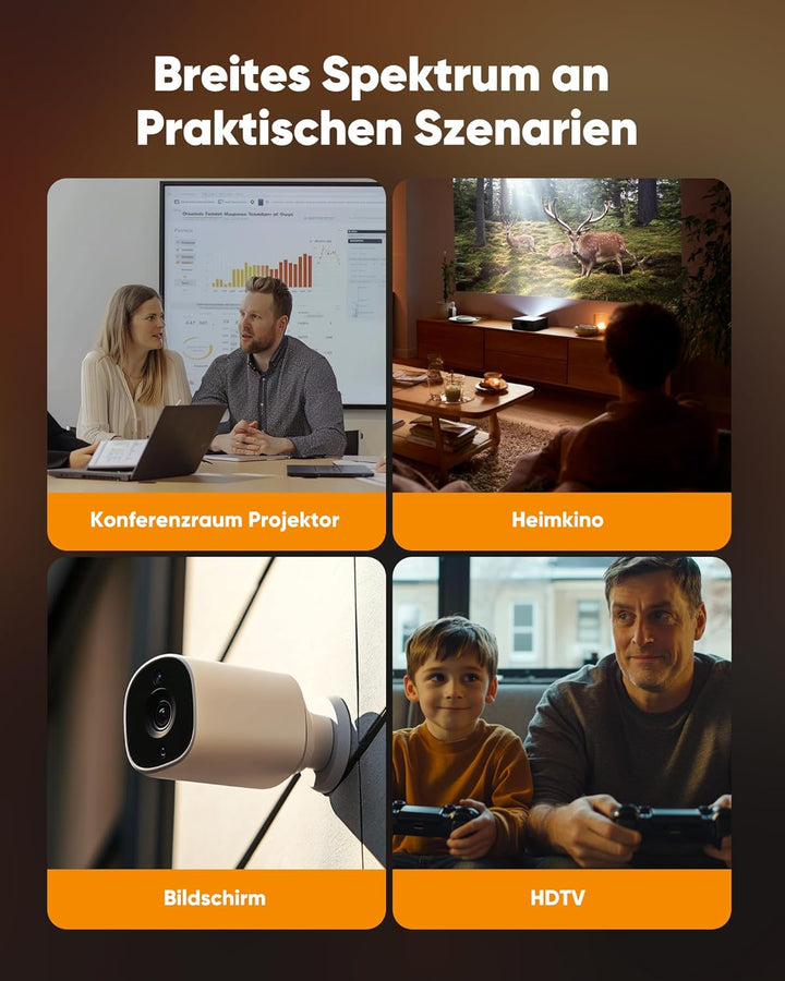 SNOWKIDS 15Meter 4K HDMI Kabel, HDMI Zu HDMI Kabel 4K@60Hz HDMI Nylon Geflochtenes Support Video 4K