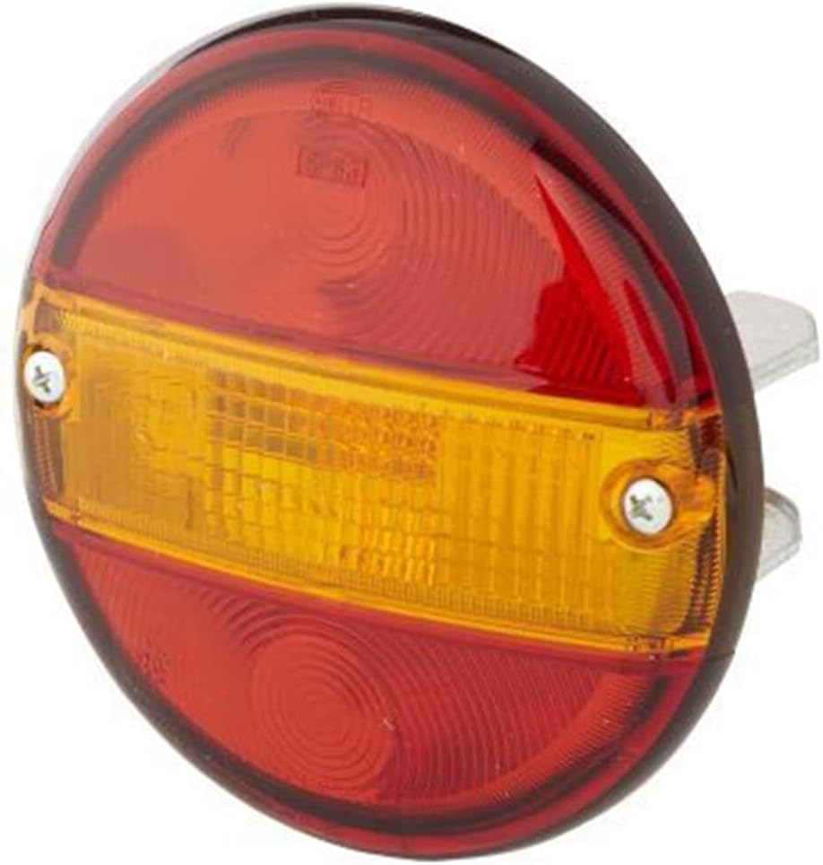 HELLA - Heckleuchte - Glühlampe - 12V - Anbau/geschraubt - Lichtscheibenfarbe: rot/gelb - Kabel: 150
