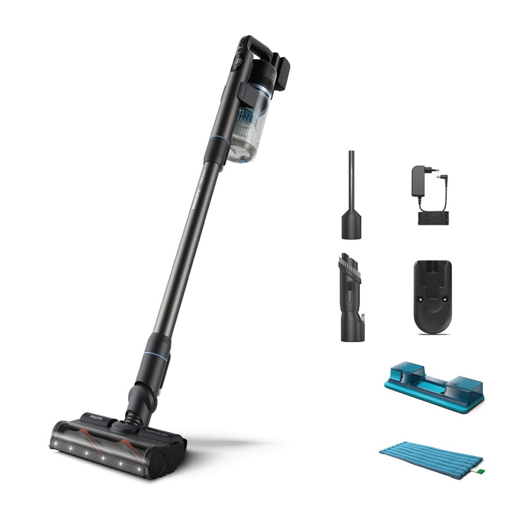 Philips kabelloser Akku-Staubsauger Aqua 7000 Serie, Digitaler Motor, PowerCyclone 12, Mit LED-Leuch