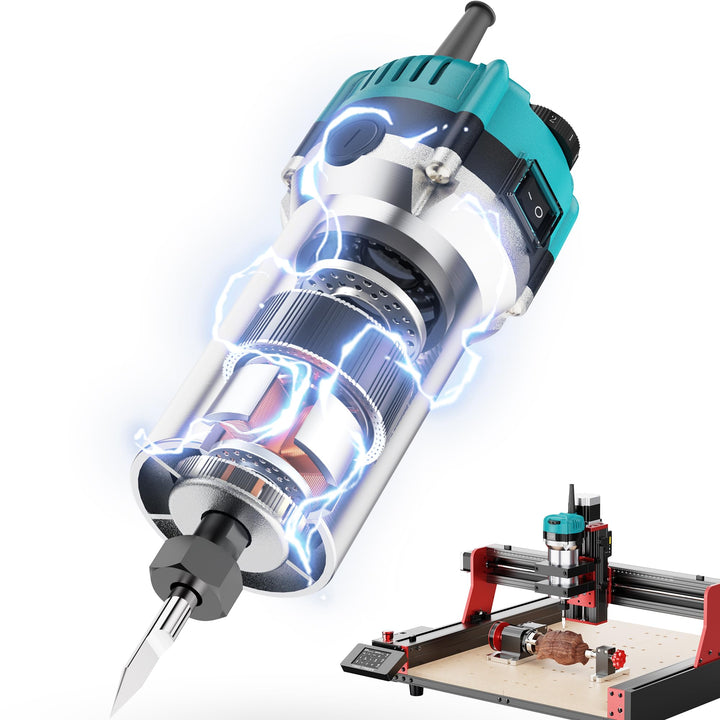 Twotrees CNC Router Machine Trimmer-Set 800W Holzfrässpindel für TTC450 Pro CNC-Fräsmaschine, Kompak