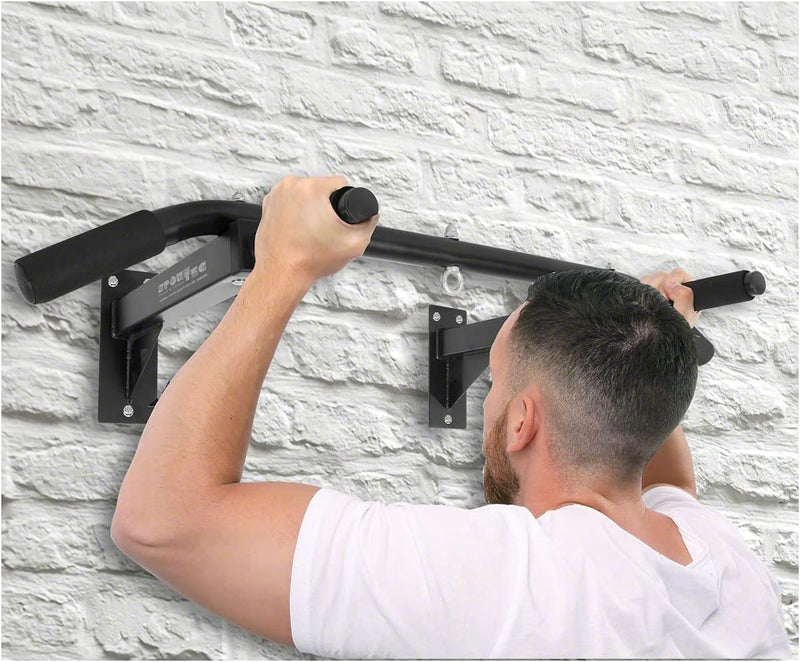 Sport-Tec Klimmzugstange zur Wandmontage, 4 Griffe Klimmzug für Wand Latzug