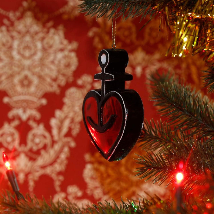 ASTRA Weihnachtsbaumanhänger, Christbaumschmuck Anhänger aus Glas, Herzanker, Weihnachten auf St. Pa