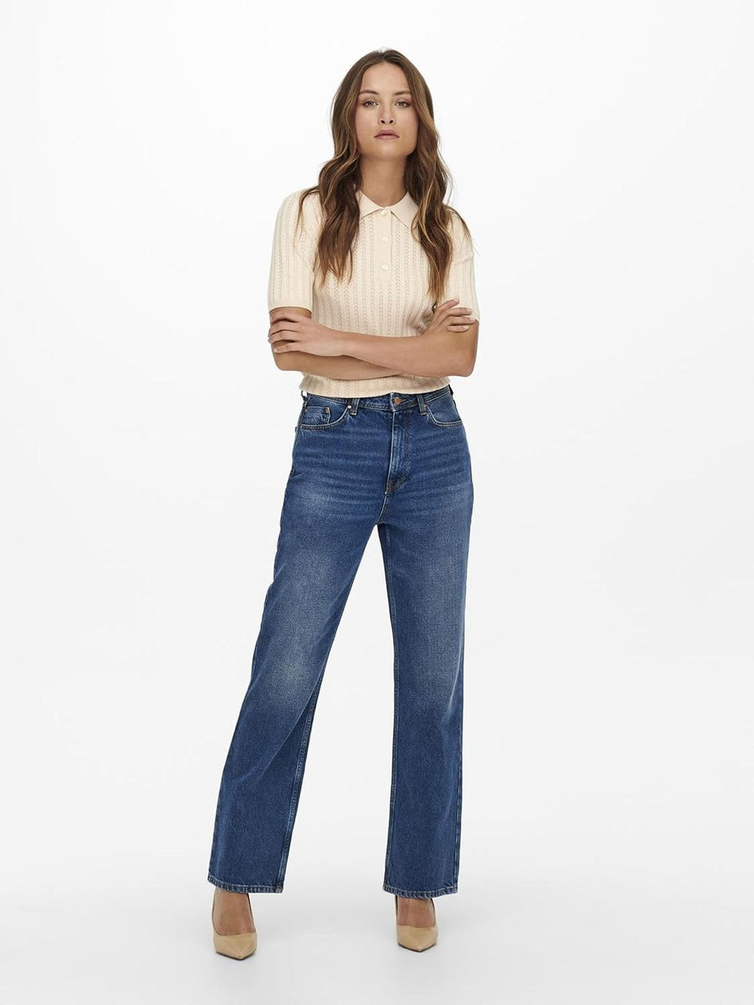 JdY Damen Jdydichte Hw Wide Db DNM Noos Jeans S / 32L Dark Blue Denim, S / 32L Dark Blue Denim