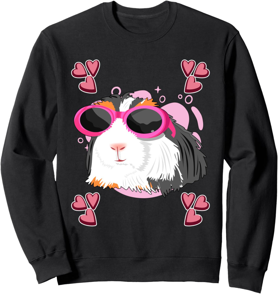 Damen Meerschweinchen Zeichnung Mädchen Meerschweinchen Sweatshirt