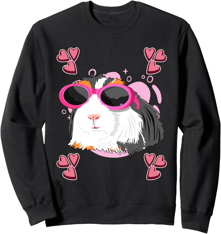 Damen Meerschweinchen Zeichnung Mädchen Meerschweinchen Sweatshirt