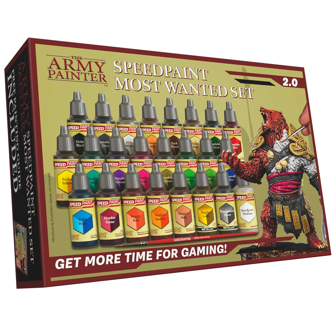 The Army Painter Speedpaint 2.0 Most Wanted Set, ungiftige Acryl-Kontrastfarben mit 24 Tropfflaschen