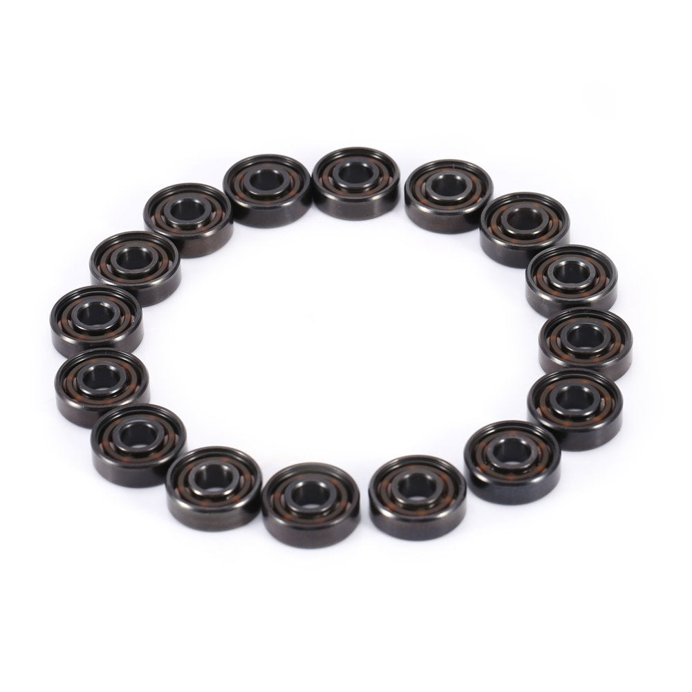 SALUTUYA 16pcs / Set Inline-Rollschuh, Hochgeschwindigkeits-608-Lager Einseitige Schild-Keramikkugel
