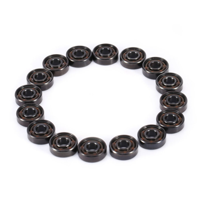 SALUTUYA 16pcs / Set Inline-Rollschuh, Hochgeschwindigkeits-608-Lager Einseitige Schild-Keramikkugel
