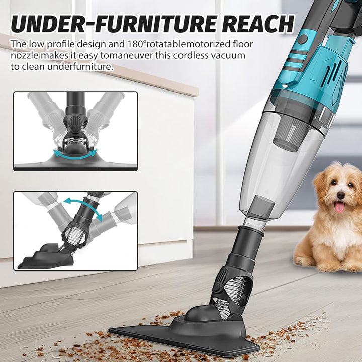 Akku Staubsauger für Makita Akku 18V, Starke 10000Pa Kabellos Handstaubsauger, 3-in-1 Multifunktiona