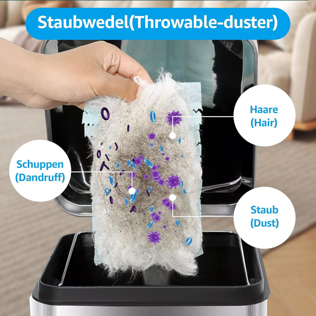 102 Stück Staubmagnet Nachfüllpack, Duster für Pronto Staubwedel, Staubwedel Teleskop Staubwischer m