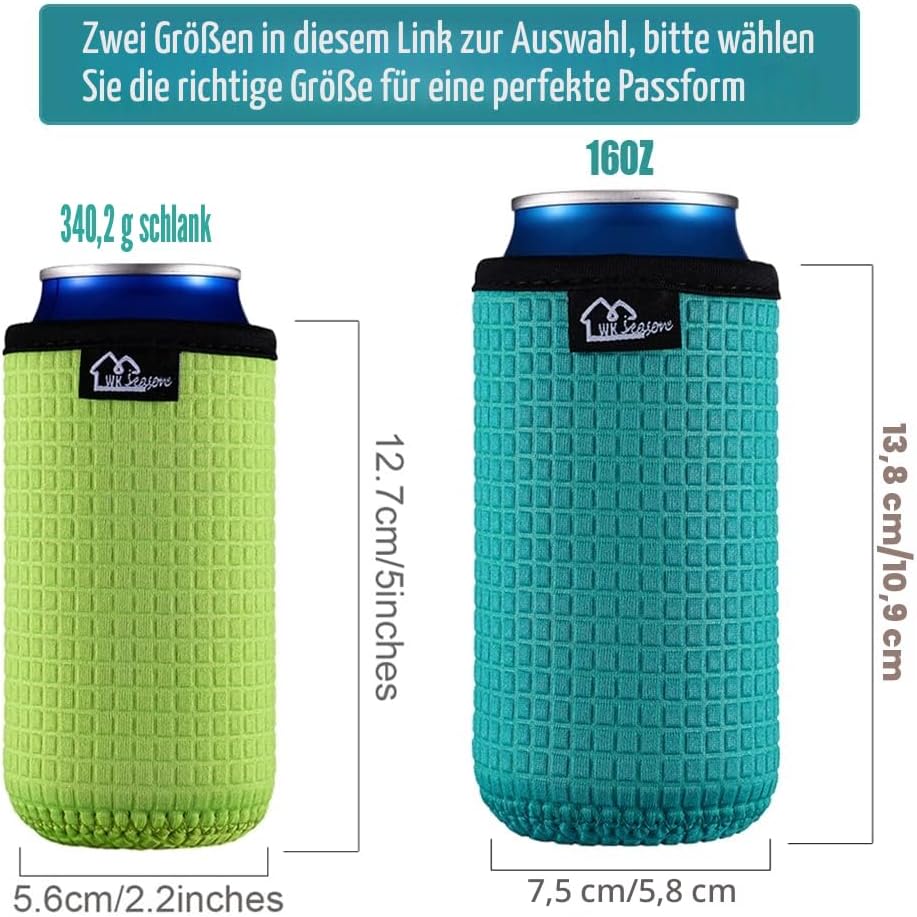 WK IEASON 12 oz Slim Can Sleeves Insulators Holder 12 oz Beer Bottle Sleeves Non-Slip Neoprene Can C