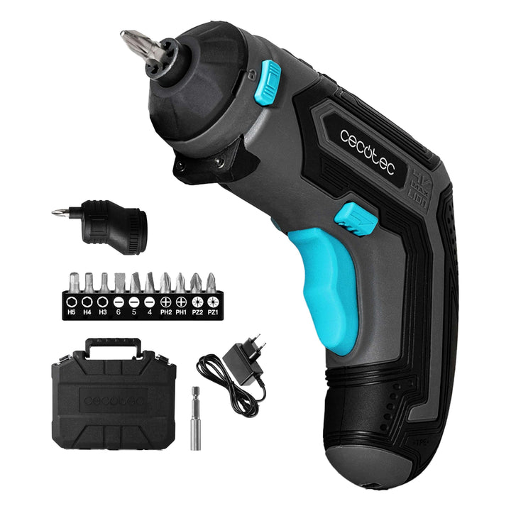 Cecotec Elektrischer Schraubendreher PowerGyro 3500 X-treme Set. Leistungsstark 6Nm, 4V 1500mAh Akku