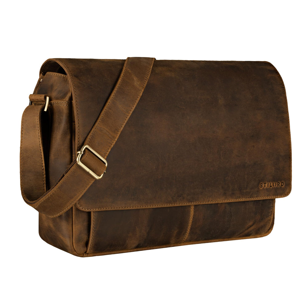 STILORD 'Lonzo' Vintage Umhängetasche echtes Büffel-Leder Messenger Bag für Herren und Damen Unitasc