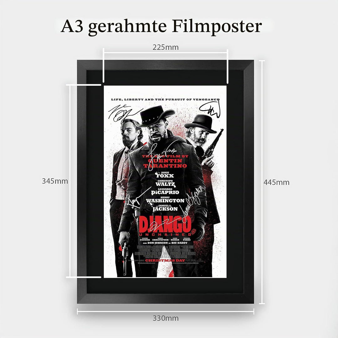 HWC Trading Django A3 Gerahmte Signiert Gedruckt Autogramme Bild Druck-Fotoanzeige Geschenk Für Jami