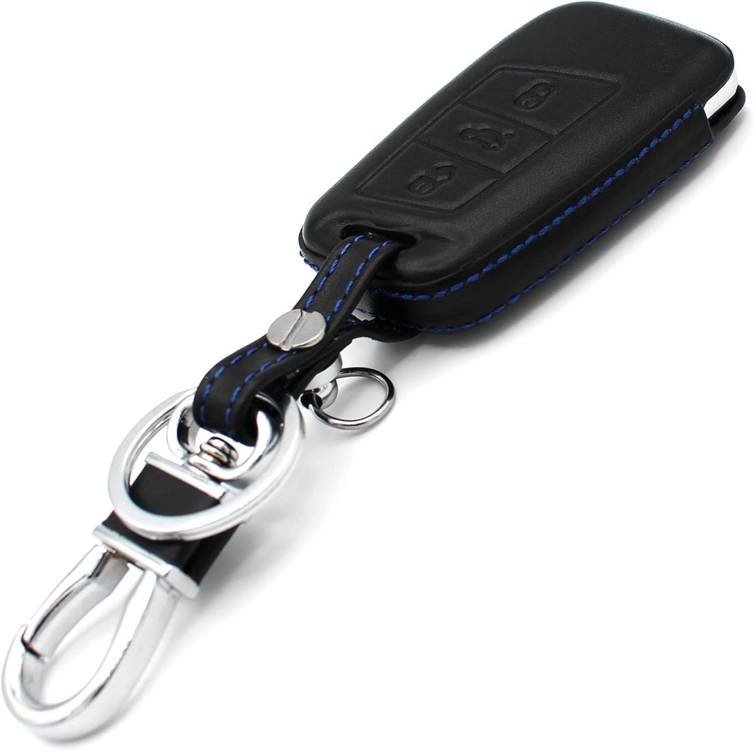 Finest Folia Leder Schlüssel Hülle VD (Nur Keyless Go) von Finest-Folia GmbH (Schwarz Blau), Schwarz