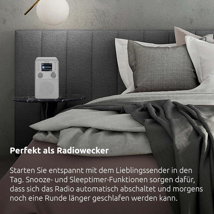 TechniSat DIGITRADIO 317 - Vertikales DAB+ UKW Radio mit Bluetooth Audiostreaming, Radiowecker, Slee