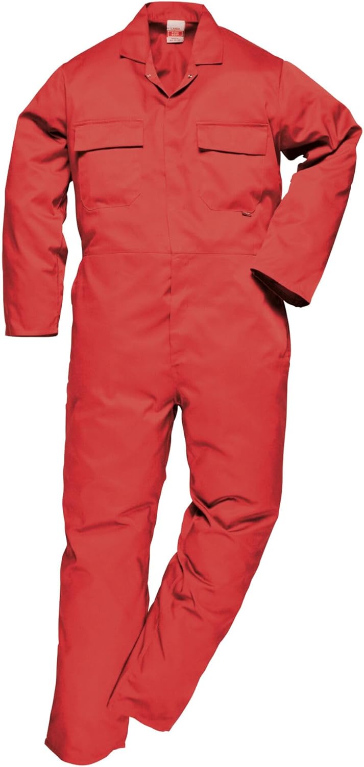 Portwest S999 Herren Euro-Arbeitskleidung Polycotton Overall Arbeitsanzug Royal Rot S, Royal Rot S