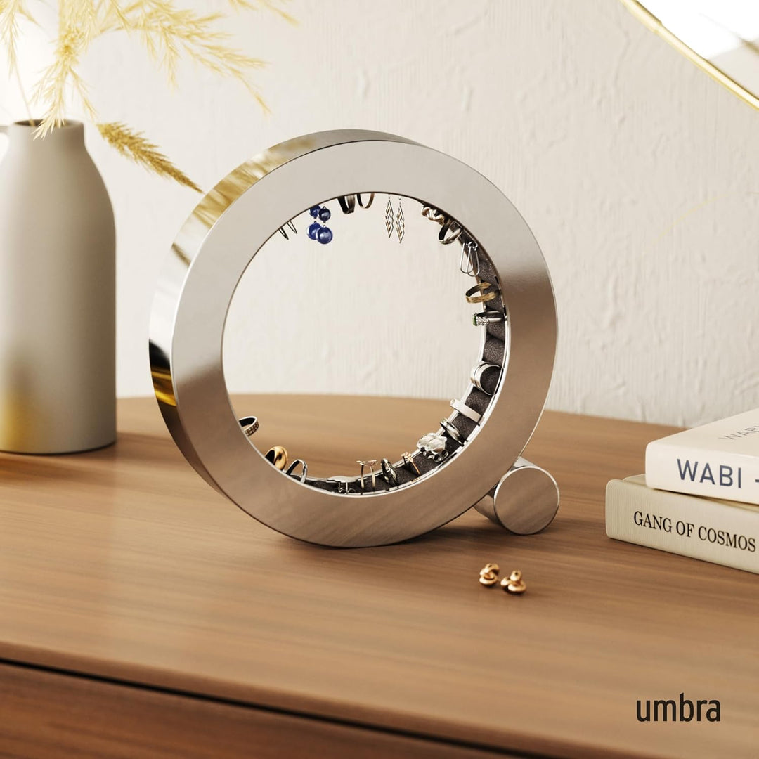 Umbra Ferris Schmuck-Organizer, Ringhalter aus Metall, Aufbewahrungslösung für Ringe und Ohrringe