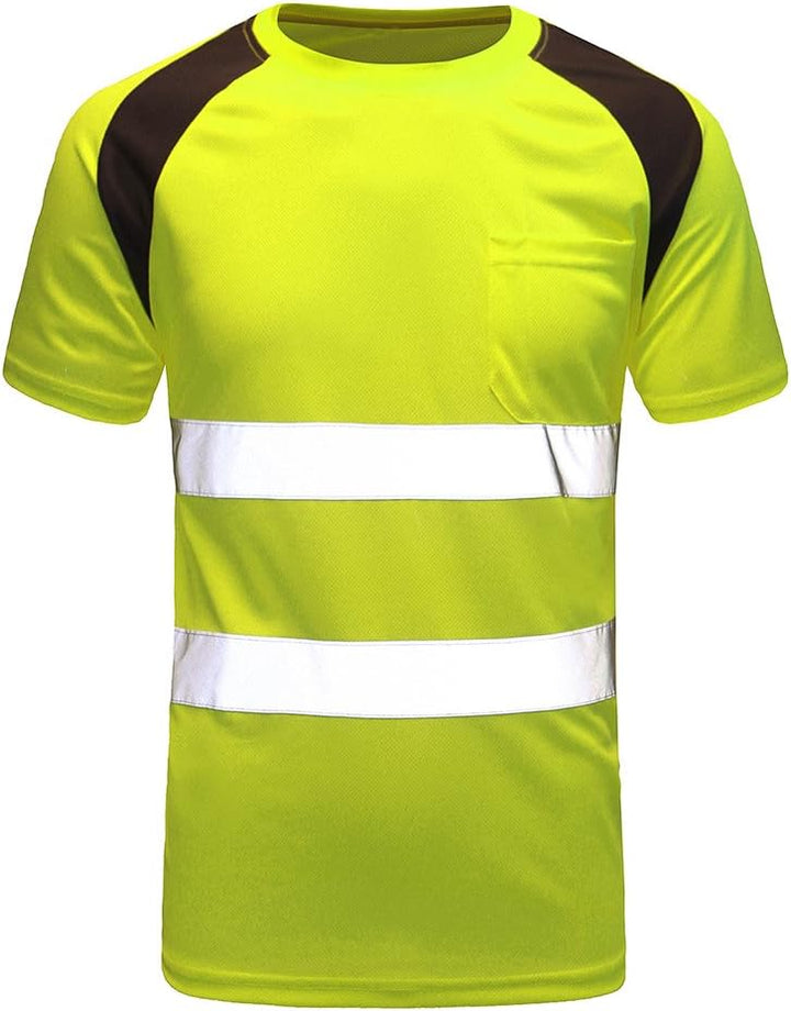 AYKRM Warnschutz T-Shirt Kurzarm Arbeitsshirt Kurzarmshirt Warnshirt Arbeitshemd Warnschutz t Shirt